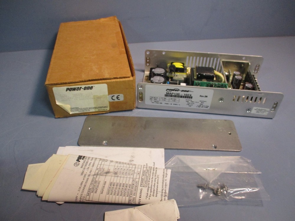 Power One MAP 130-1024 Power Supply w/Adapter Plate, Series: Switcher 50/60Hz