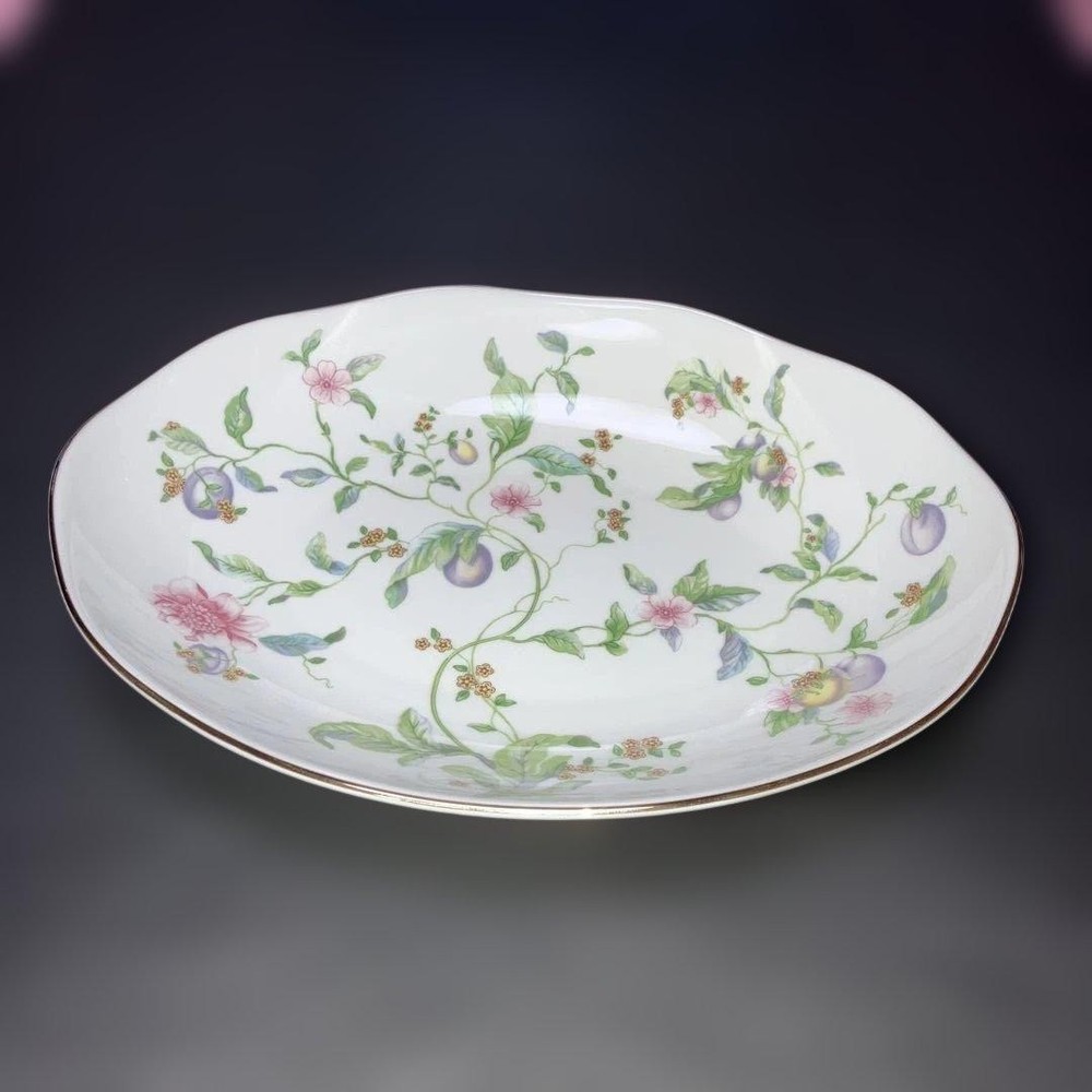 Wedgwood Sweet Plum Oval Dish Bone China Blue Floral Tableware New with Box