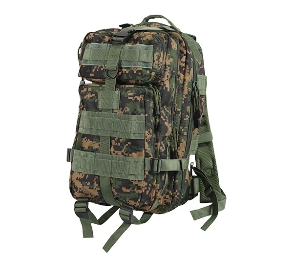 Rothco Woodland Digital Camo Medium Transport Pack 2559 - Durable Military-Style Backpack for Outdoor Adventures and Everyday Use