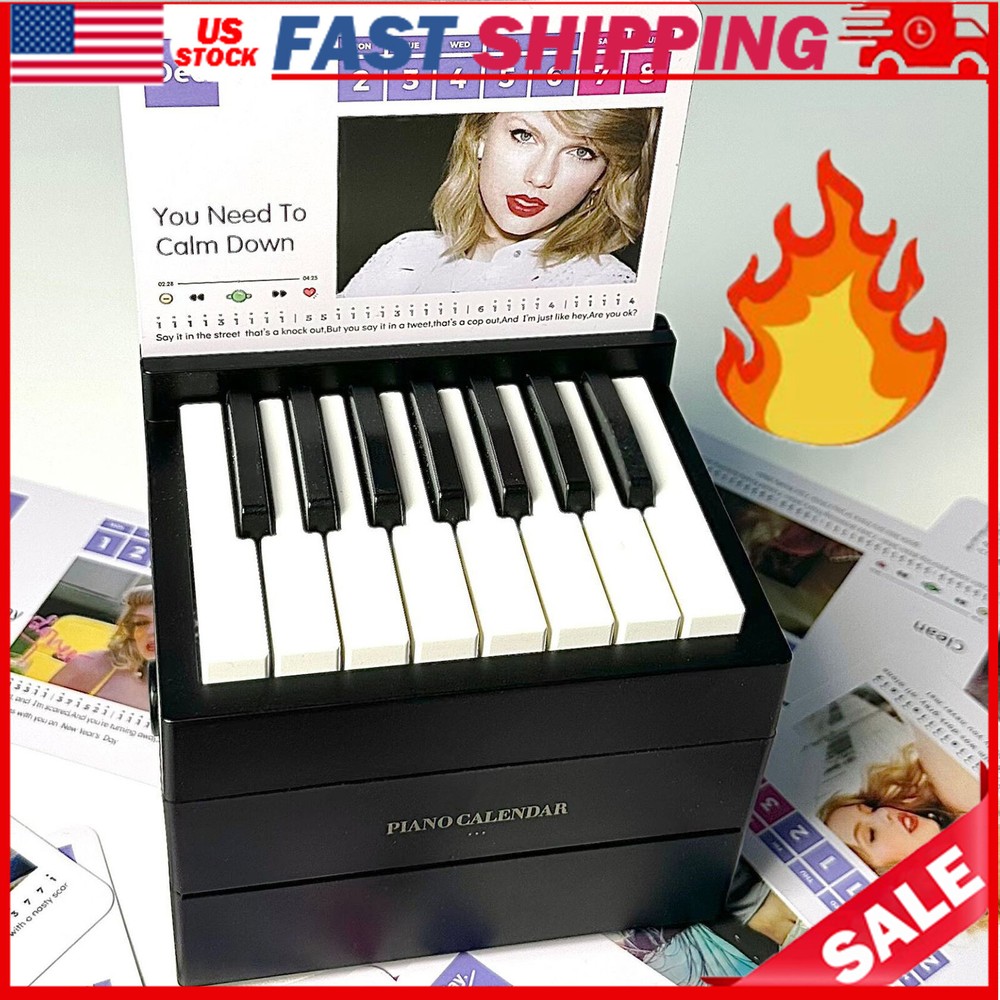 🔥 2025 Taylor Swift Piano Calendar with Cards Toy Piano Musical Instrument