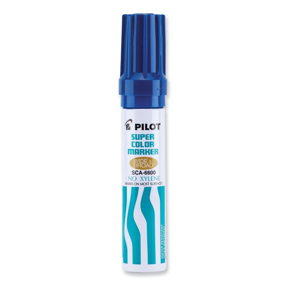 Pilot 45200 Jumbo Refillable Permanent Marker w/ Broad Chisel Tip - Blue New