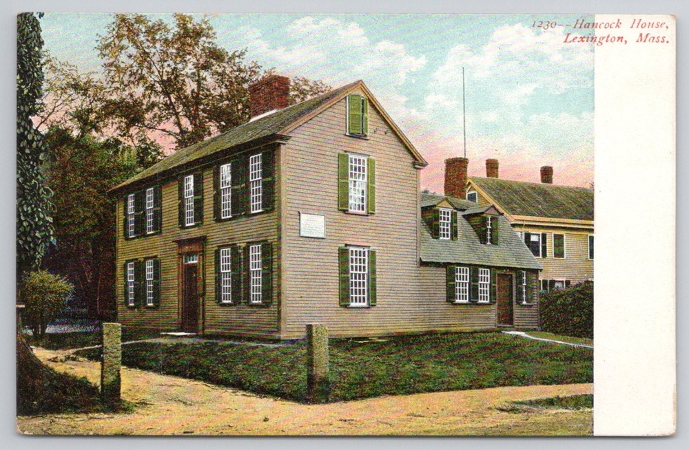 Hancock House Lexington MA Postcard Early 1900s Printed in Germany