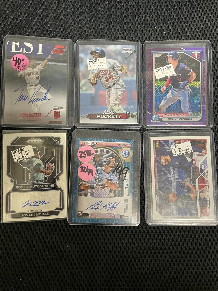 Minnesota Twins 1000+ Card Lot Rookies Autos Relics #'d Correa Puckett Molitor