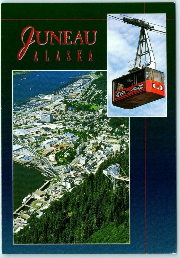 Postcard - Aerial view of Alaska's Capital - Juneau, Alaska