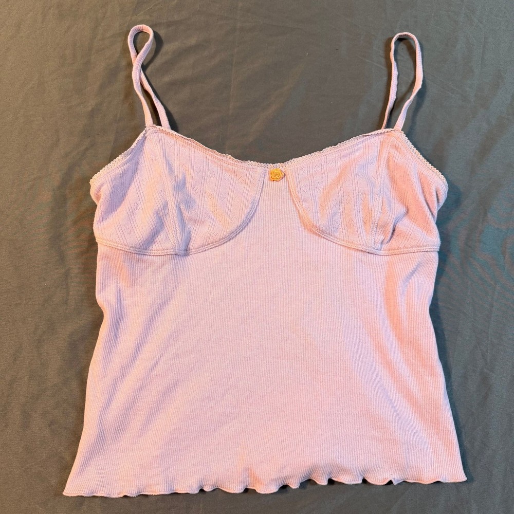 Vintage Free People Ribbed Seamless Cropped Tank