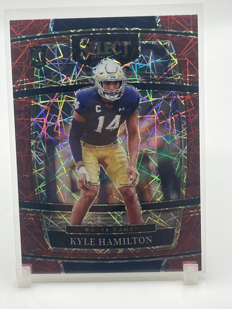 2022 Panini Select Draft Picks #21 Kyle Hamilton Red Lazer Prizm