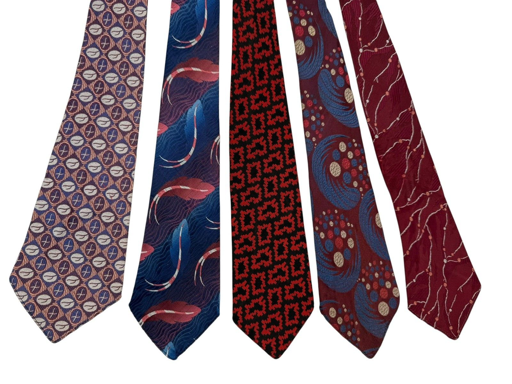 5X BROCADE Vintage 40s Neckties 1940s Ties Wide 1930s Swing 40's Rockabilly Tie