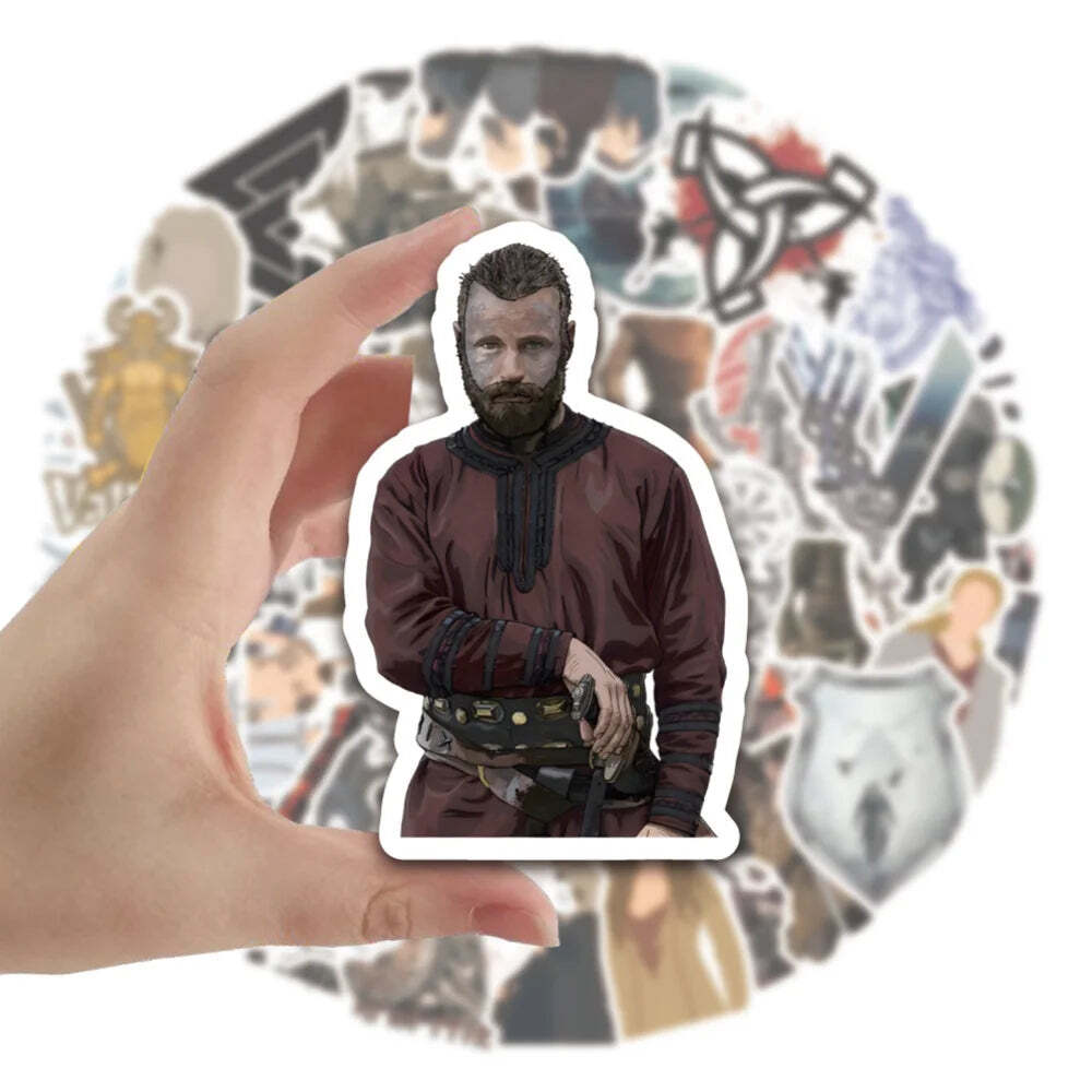 10/50Pcs American TV Series Vikings Stickers Decals Laptop Car Phone Skateboard