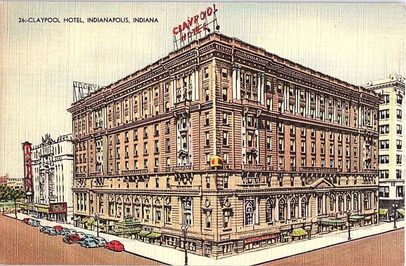 Postcard HOTEL SCENE Indianapolis Indiana IN m/09 AI8983