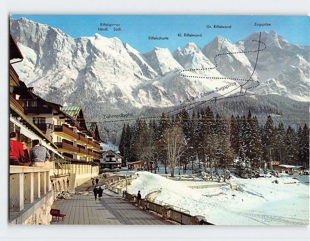 Postcard Eibsee Garmisch Partenkirchen Germany