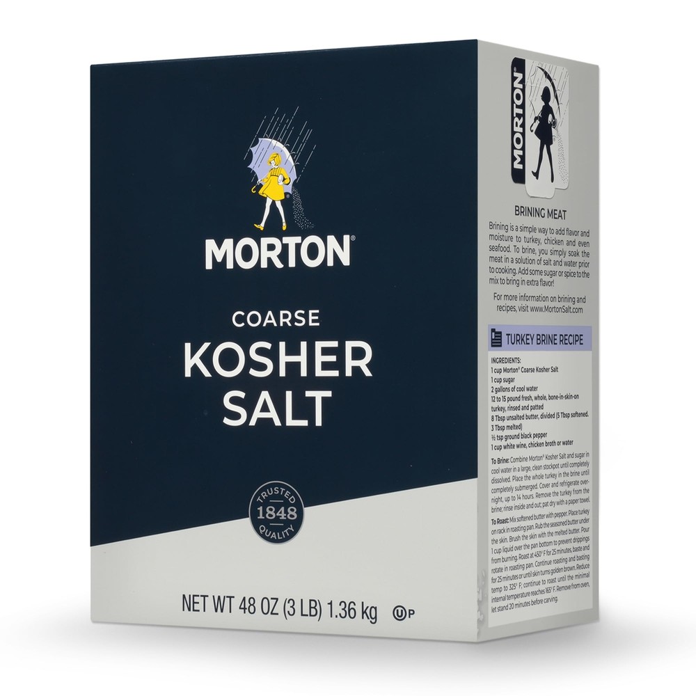 Morton Coarse Kosher Salt Box Non-Iodized All-Purpose 3 Lbs