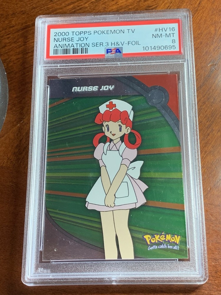2000 Topps Pokemon TV #HV16 Nurse Joy Foil Animation Series 3 PSA 8 NM-MT