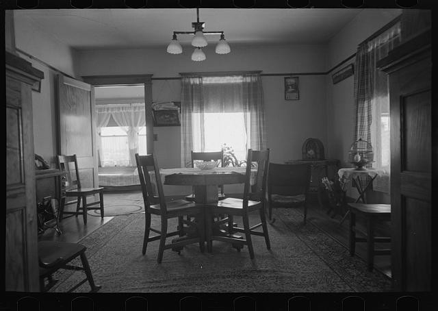 Photo:Dickens Iowa Rustan Brothers Farmhouse Living Room 1936