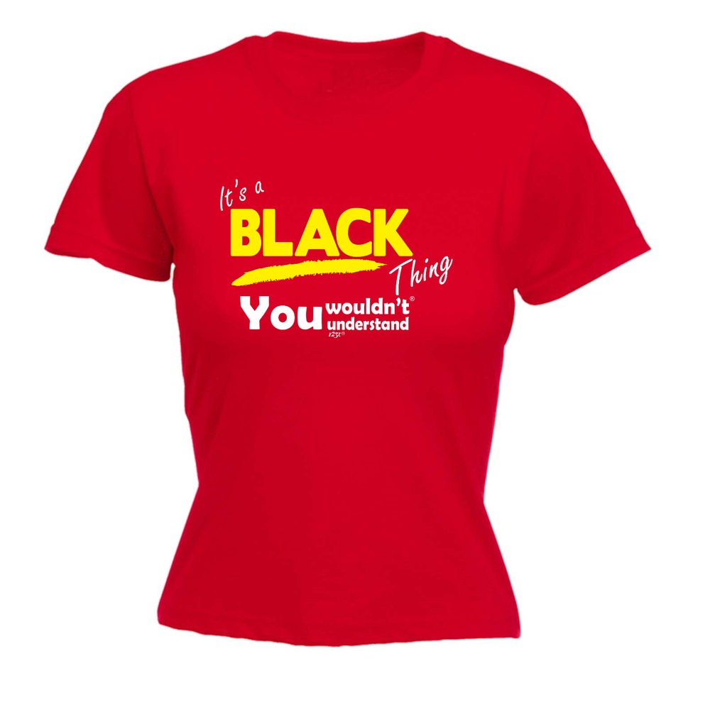 Black V1 Surname Thing - Womens T Shirt Funny T-Shirt Novelty gift tshirt