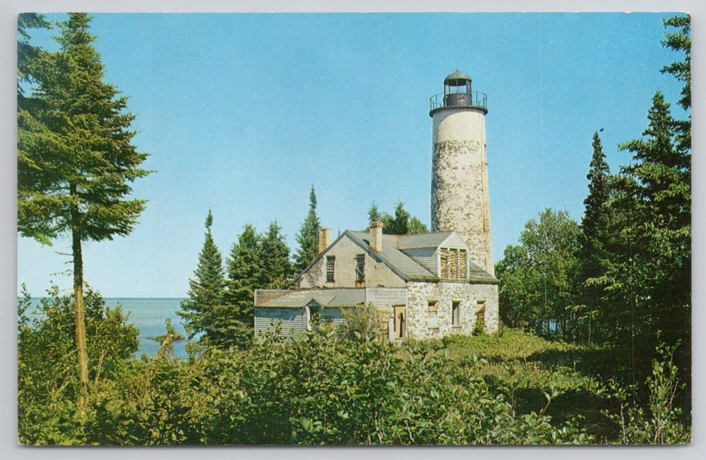 Rock Harbor Lighthouse Isle Royale National Park Michigan Postcard