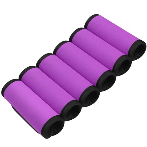 6 Pack Luggage Handle Wrap, Luggage Handle Wraps for Suitcase, Purple Luggage