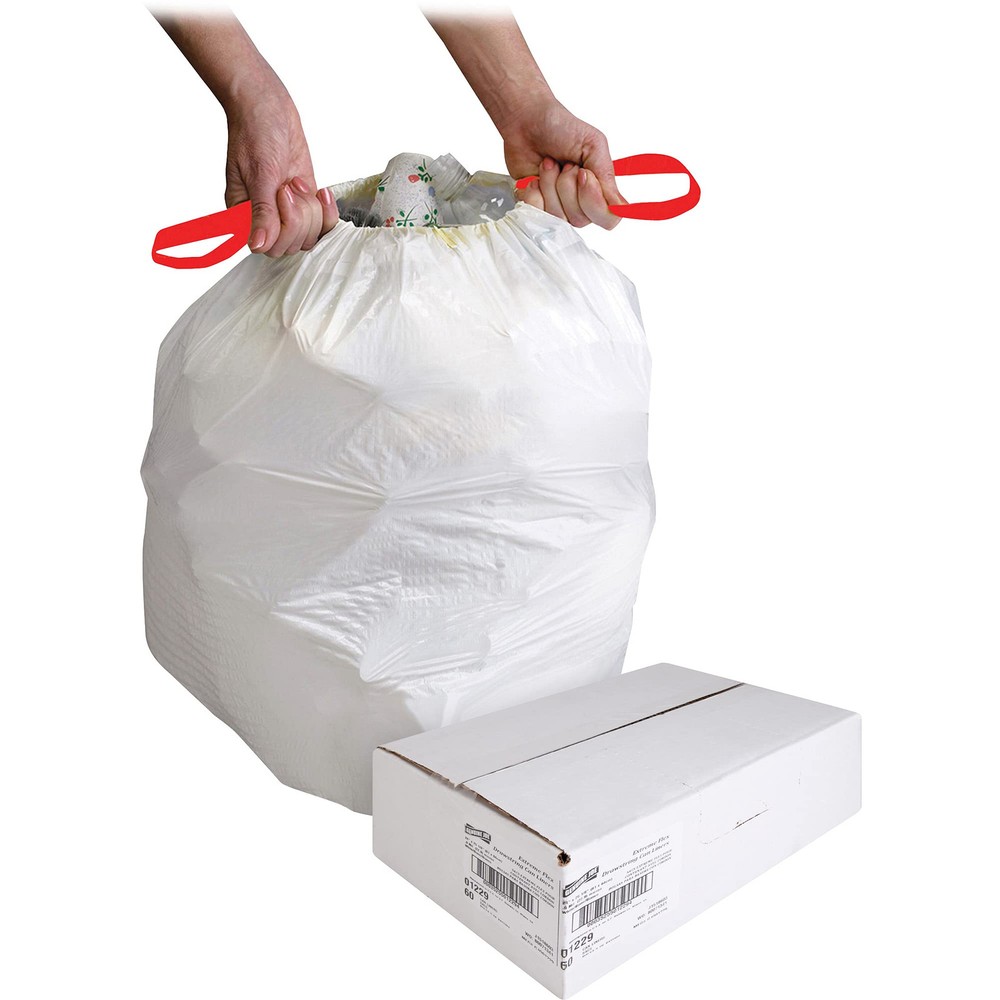 Genuine Joe 01229 Trash Can Liners13 Gal. 0.9mil 24-Inch White