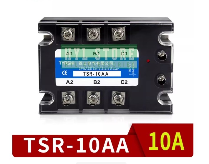 1Pcs New For Three-phase Solid State Relay TSR-10AA 10A AC Control AC