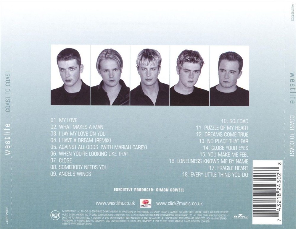 Westlife Coast To Coast New Cd