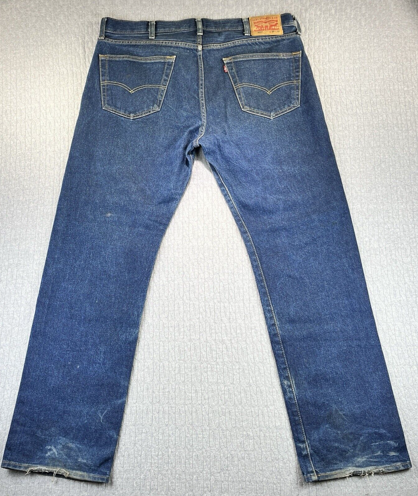 Levi's 501 Men's pants Size (38x32) straight leg denim blue jeans, rock 'n' roll