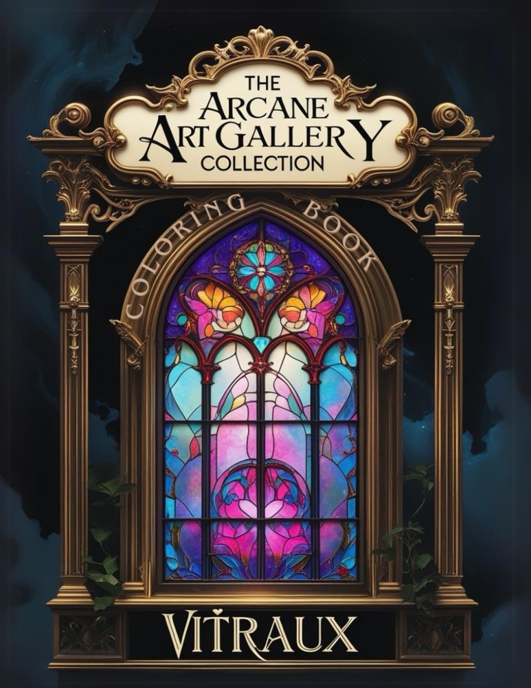Vitraux Coloring Book – The Arcane Art Gallery Collection | Stained Glass-Inspir
