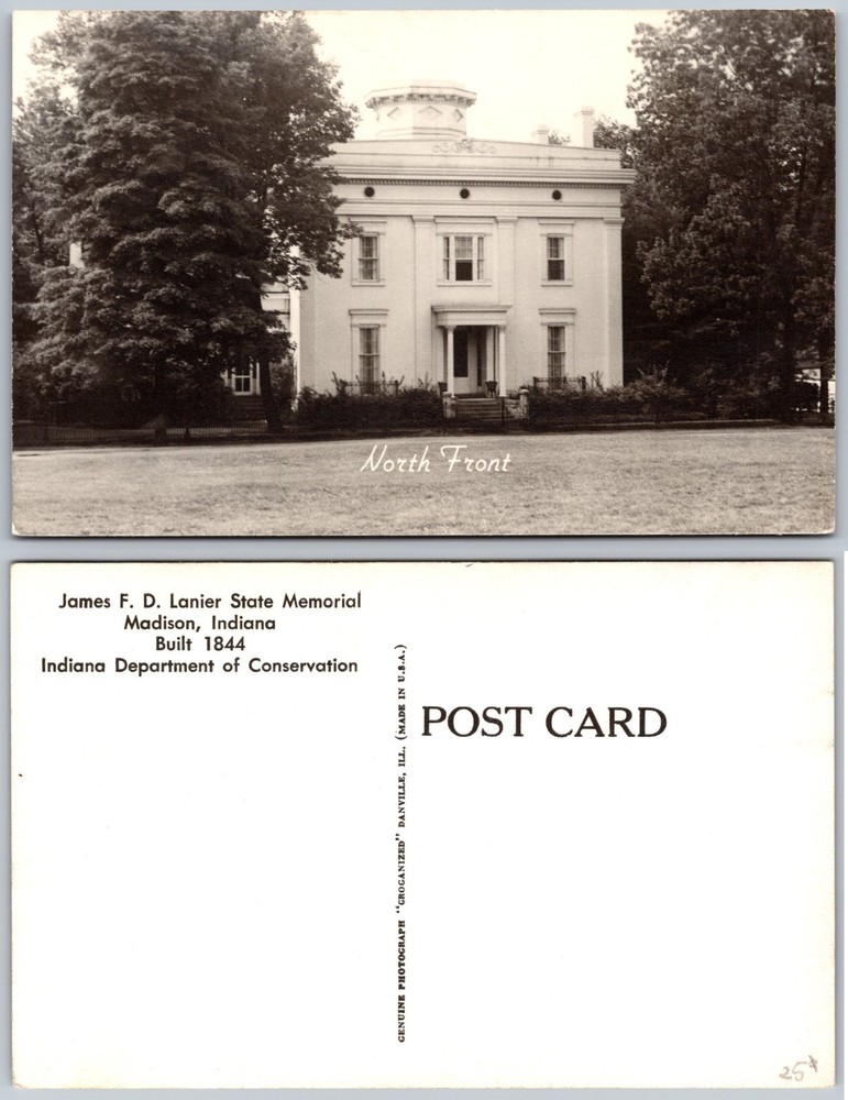 James F D Lanier State Memorial Madison IN Postcard