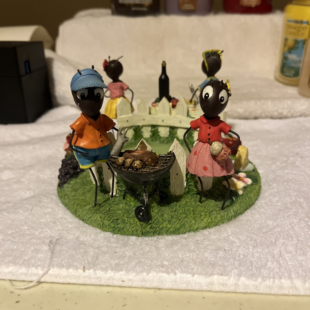 Yankee Candle Family Of Ants Grilling Picnic Retired Candle Holder--1190599--Euc