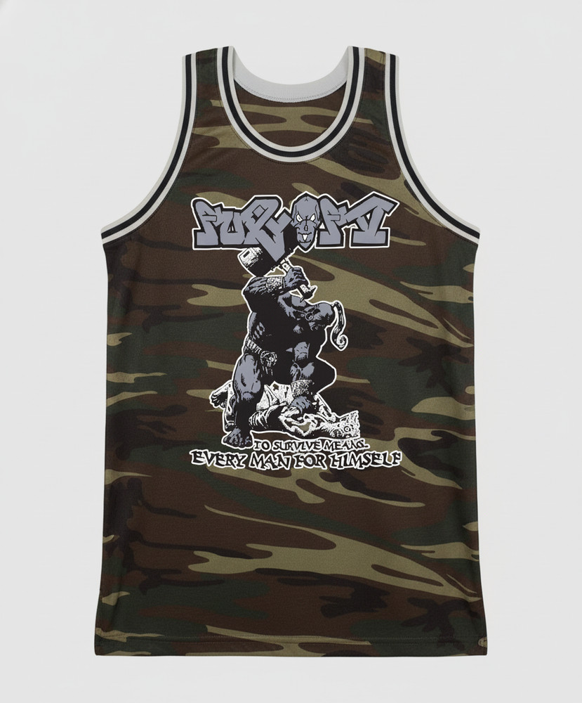 Collection Polyester  camo Fury of Five Gift fan Basketball Jersey VA6783
