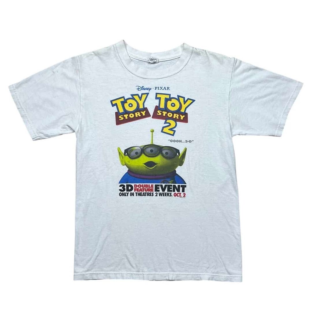 Vintage Toy Story 2 3D Double Feature Rare Promo T-Shirt Sz Small Disney Pixar