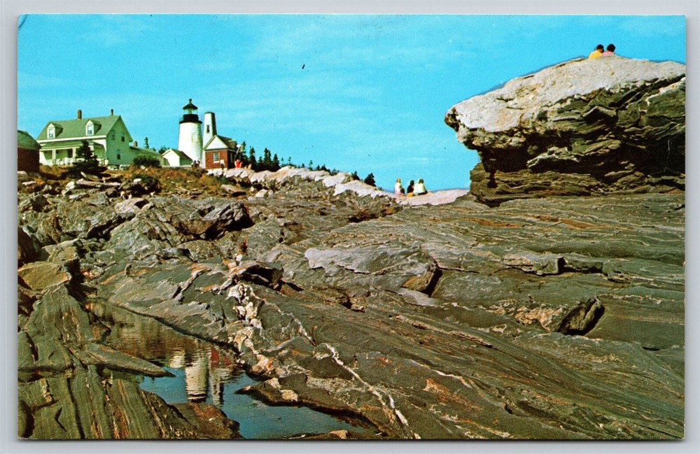 Maine Pemaquid Lighthouse Point ME Postcard, C5