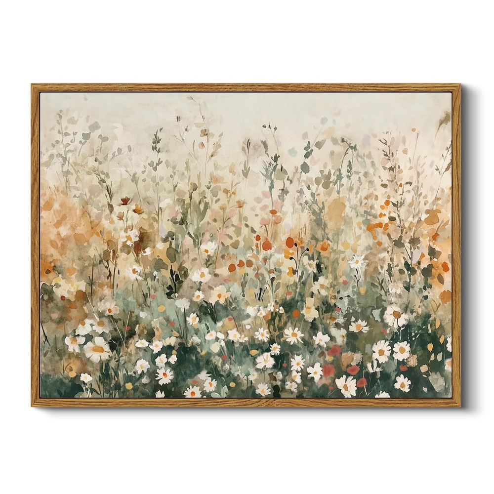 HUARCEY Vintage Wildflower Framed Canvas Wall Art 12