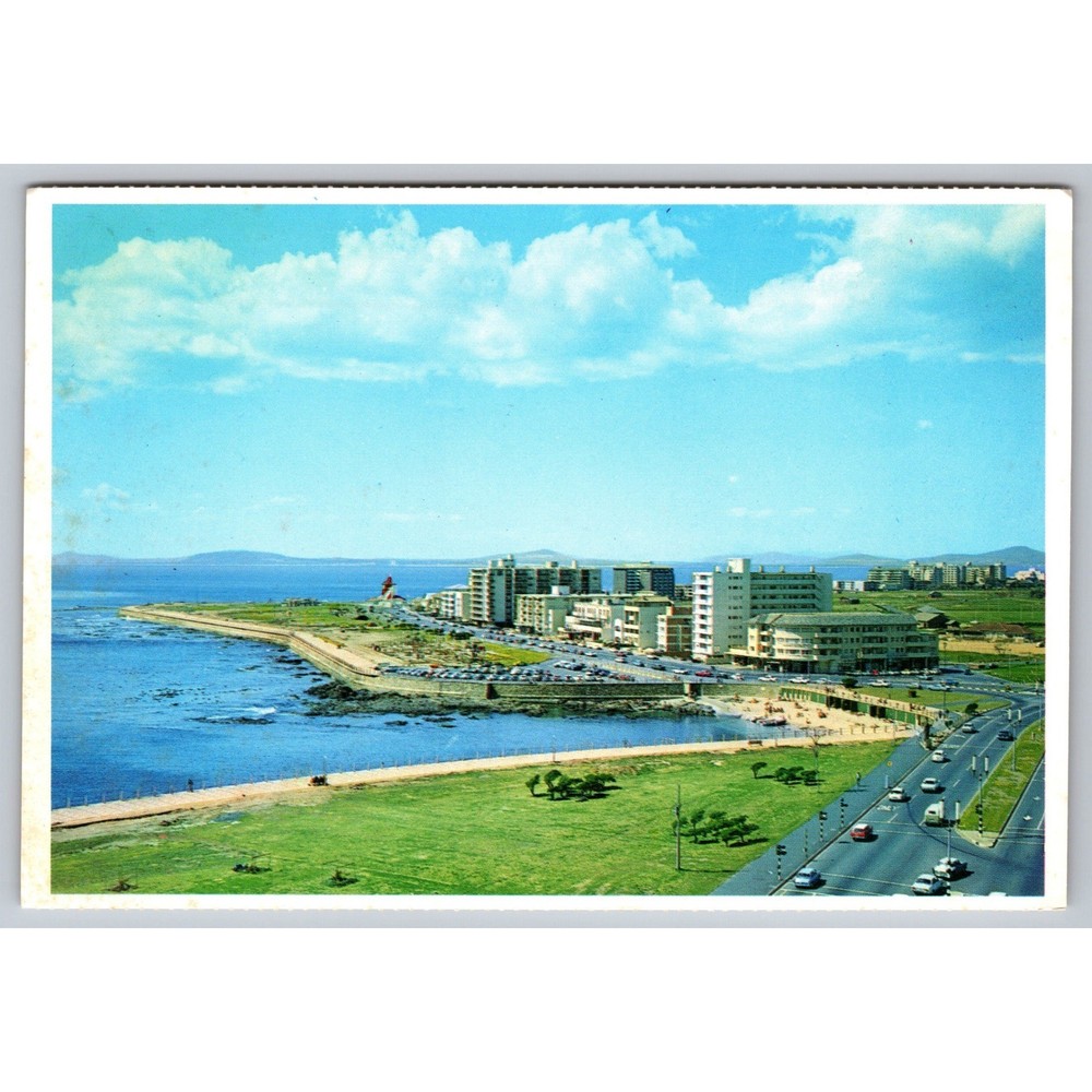Vtg Cape Town South Africa Postcard Three Anchor Bay Mouille Point Lighthouse