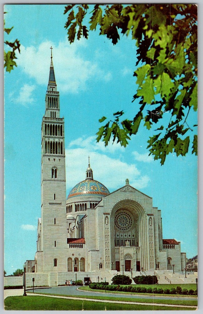 Vtg Postcard National Shrine Immaculate Washington, DC 1950s