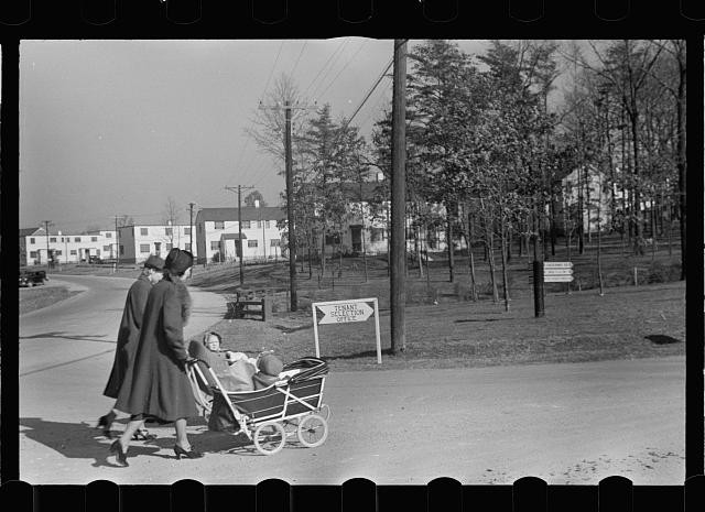 Photo:Greenbelt Maryland 1937 Women Stroller Greenbelt Selection Center