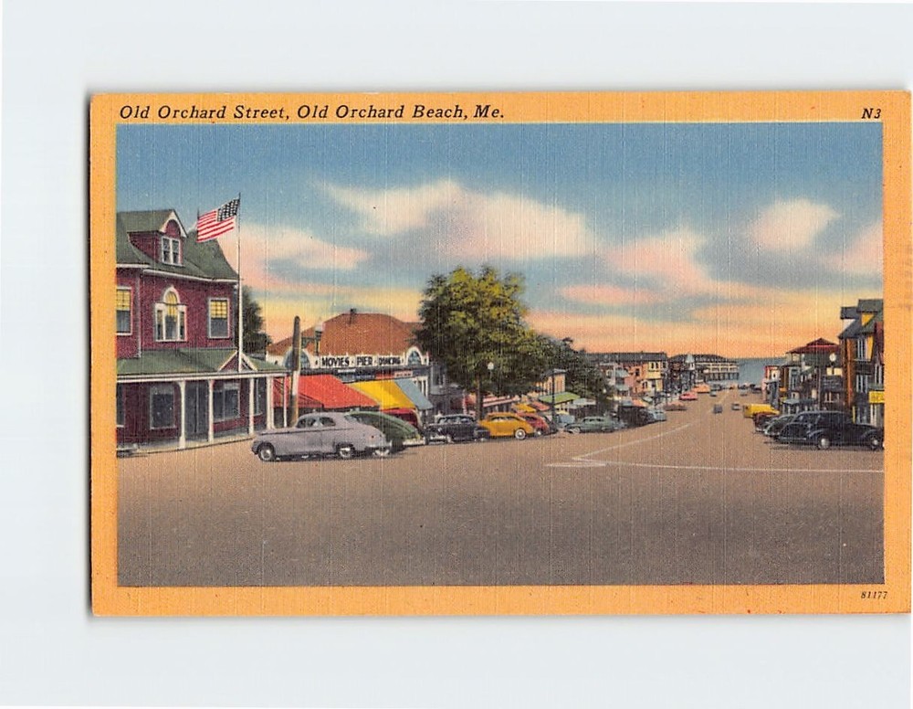 Postcard Old Orchard Street Old Orchard Beach Maine USA