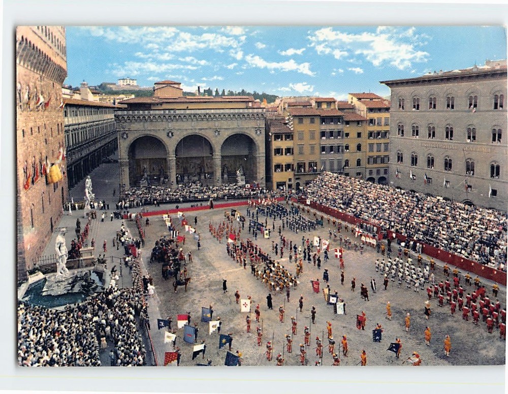 Postcard Piazza della Signoria in Florence Italy