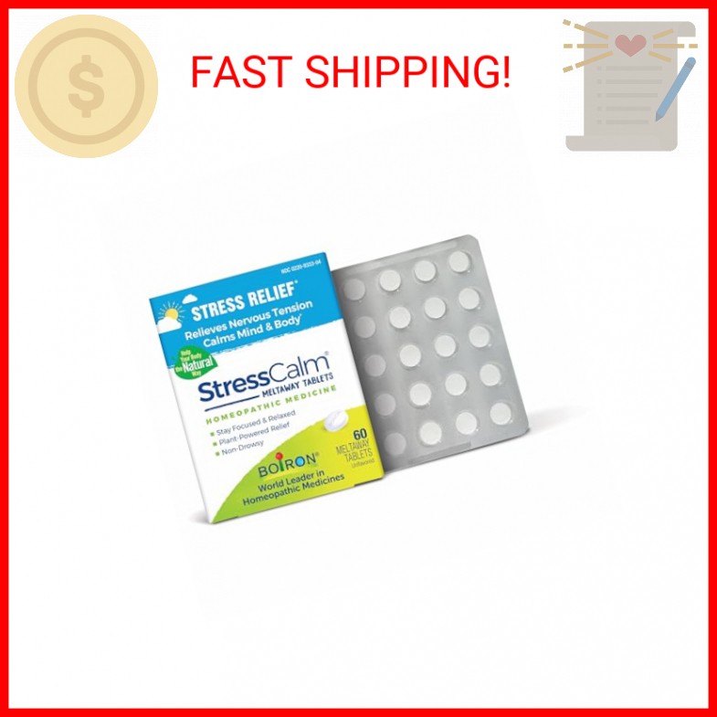 Boiron StressCalm Tablets for Relief of Stress, Anxiousness, Nervousness, Irrita
