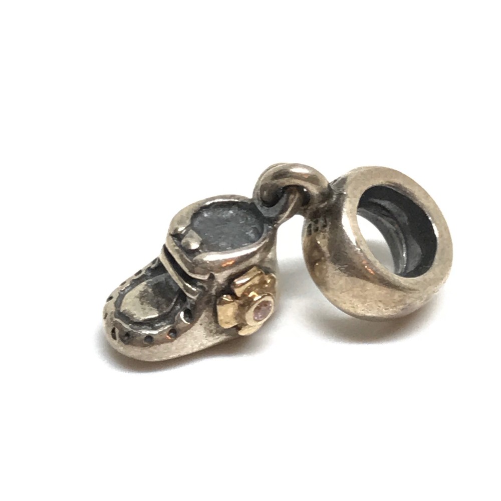 Pandora Sterling Silver & 14K Gold Booy Shoe Two Tone Dangle Charm