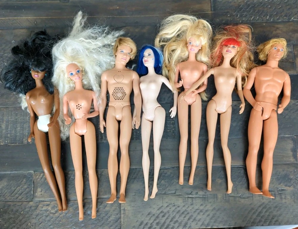 Vintage Hasbro & Kenner Barbie Ken 7 Doll Lot