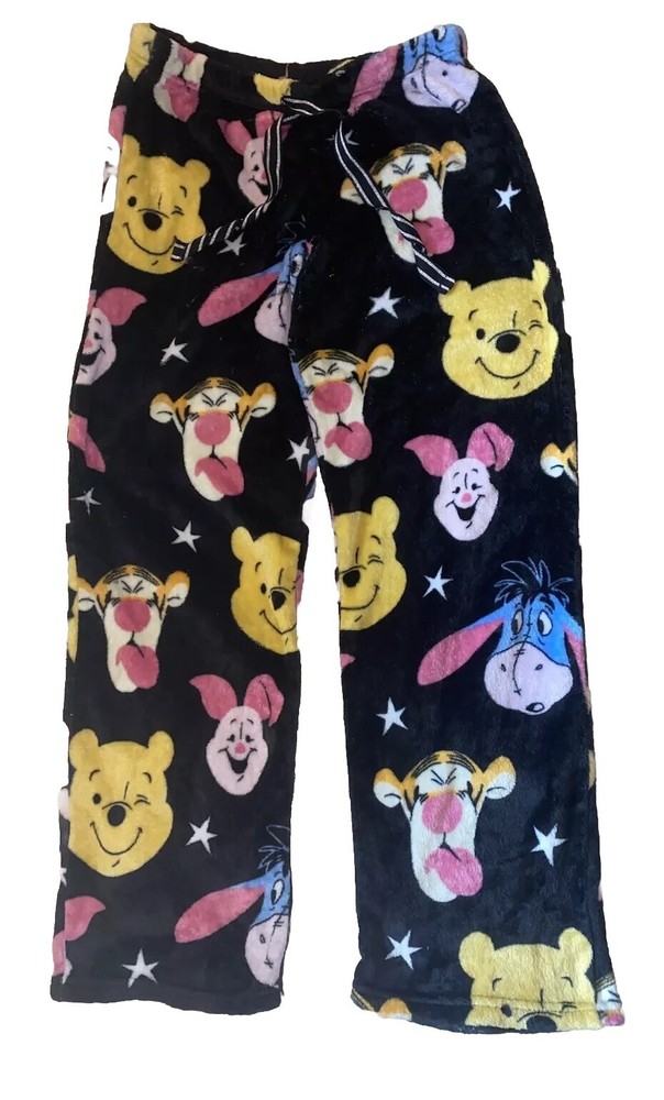 Winnie the Pooh Pajama Pants Plush Disney sleepwear super soft fleece Medium