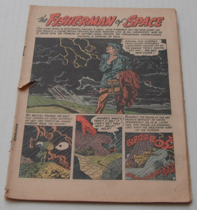 Nightmare # 10....coverless..1953 St John horror comic book--E