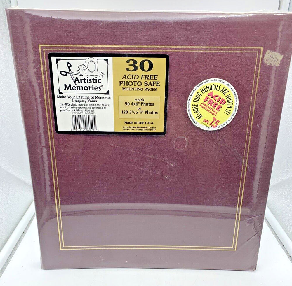 Artistic Memories 30 ACID Free SCRAPBOOK Pages Burgundy New Sealed-image