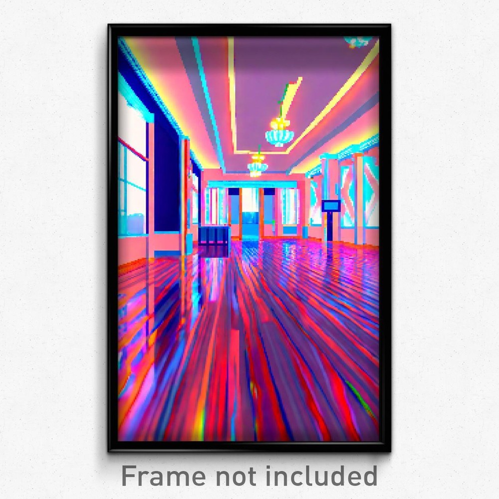 Pixel Art Poster - Normal Ballroom (8 Bit Psychedelic Trippy Video Game Print)