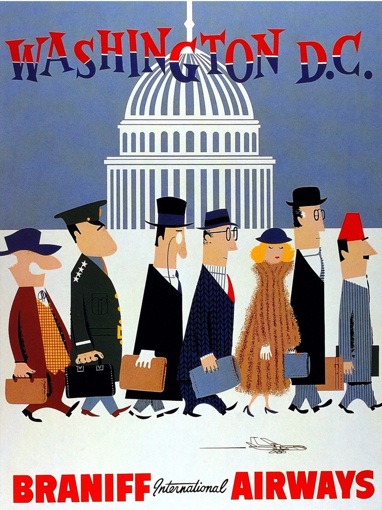5553.Decoration Quality Poster.Aviation ad.Washington DC.Home interior design