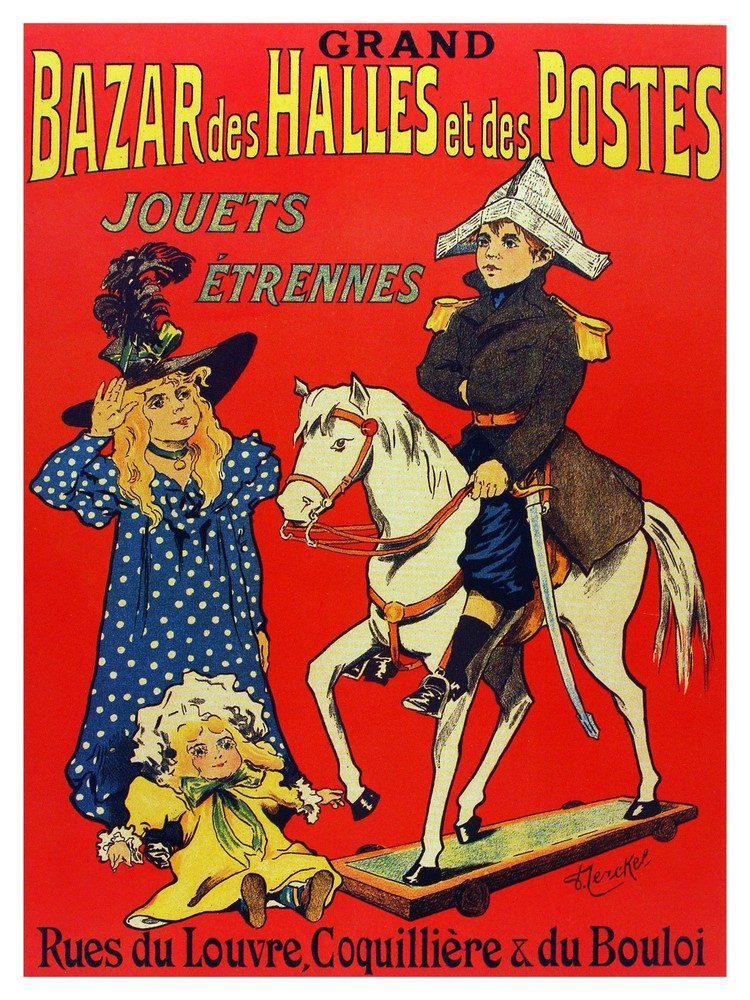 Grand Bazar des halles wall Decoration Poster.Graphic Art Interior design 3261