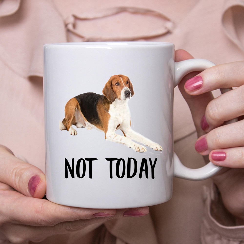 Lazy English Foxhound Not Today Dog Mug Gift for Dog Moms