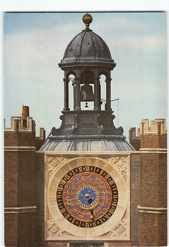 Postcard The Astronomical Clock Hampton Court Palace East Molesey England
