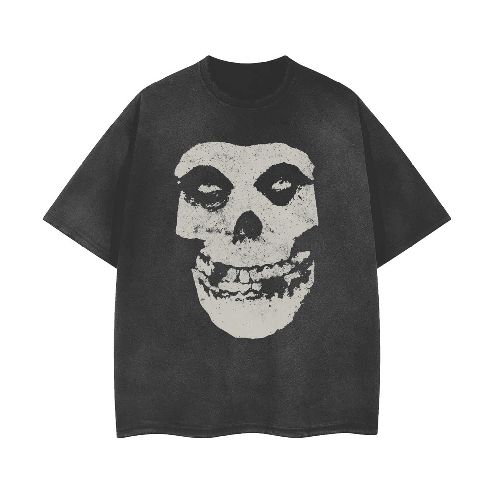 [ACID WASHED RIPPED] Misfits Distressed Distressed Vintage Feel T-Shirt 102283