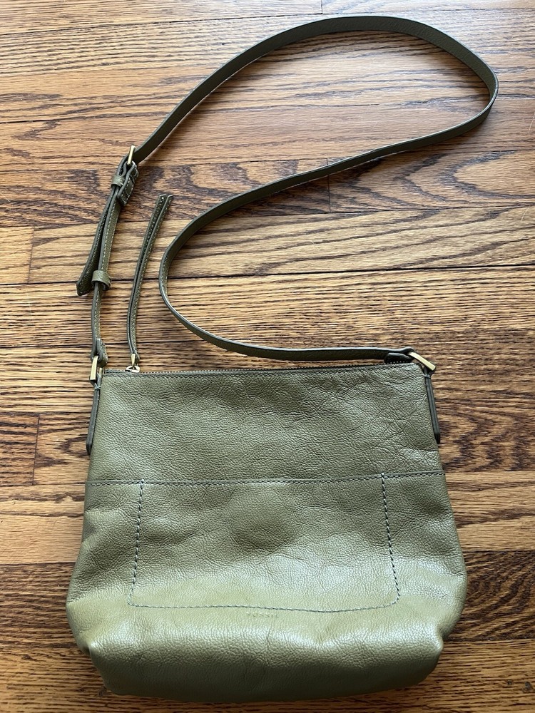 Fossil Olive Green Leather Bag