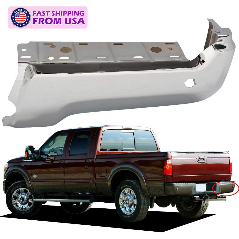 NEW Chrome Rear Bumper Face Bar w/Park For 2017-2022 Ford F250 F350 RH Passenger